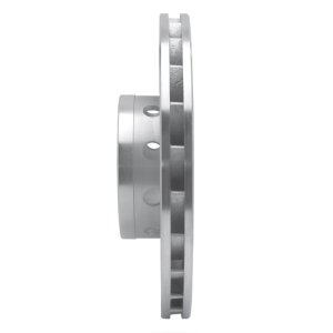 BMW M5 Brake Rotor (1) - Right Front - R1 Concepts - Drilled & Slotted - Silver - `00-`03